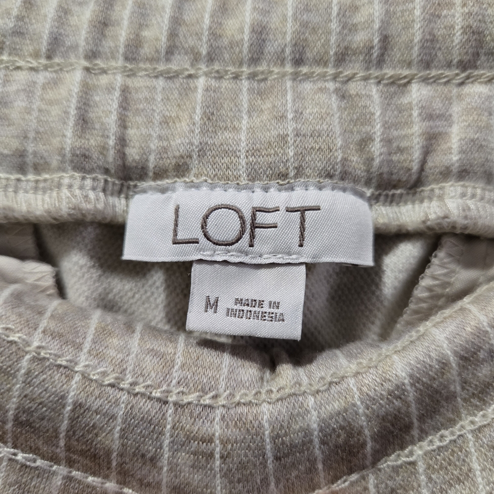 Loft Pants Pinstripe Casual Minimalist Comfort Core Loungewear Size M - Picture 3 of 9